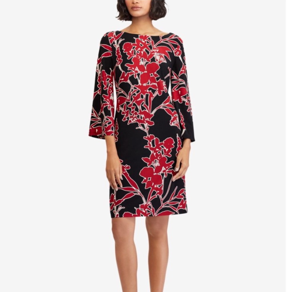 RALPH LAUREN Women's Print Cocktail Dress NEW SZ 6 NEW